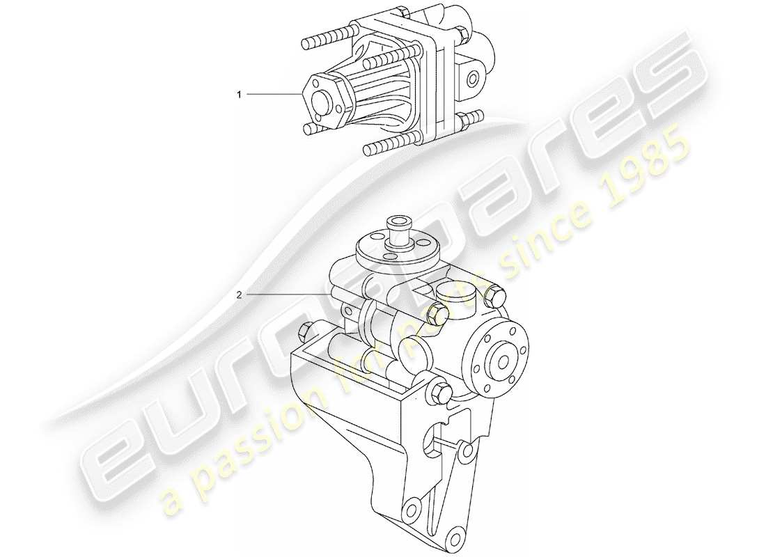 porsche replacement catalogue (1978) power-steering pump part diagram