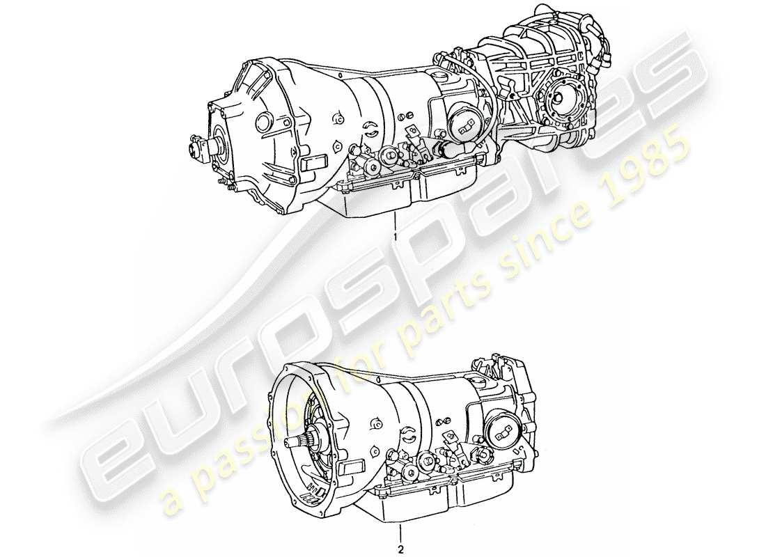 porsche 1992 (928) transmission automatique - transmission de remplacement schéma des pièces