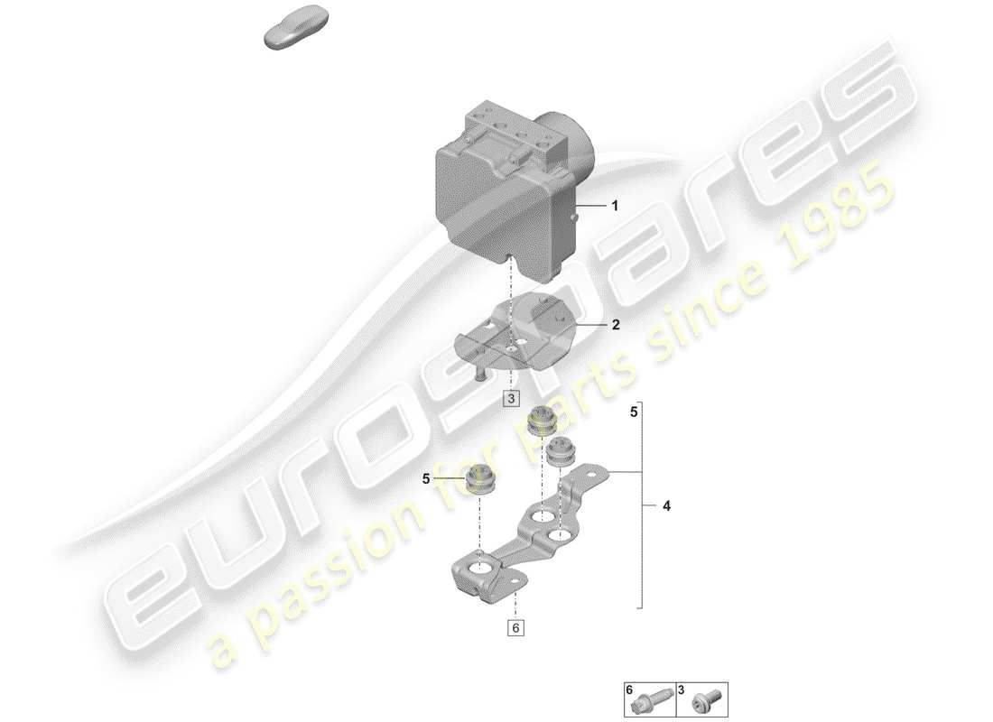 porsche 2019 (992-1) unité hydraulique schéma des pièces