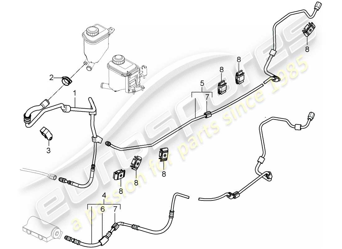 porsche 2007 (cayenne e1 9pa) stabilisateur schéma des pièces