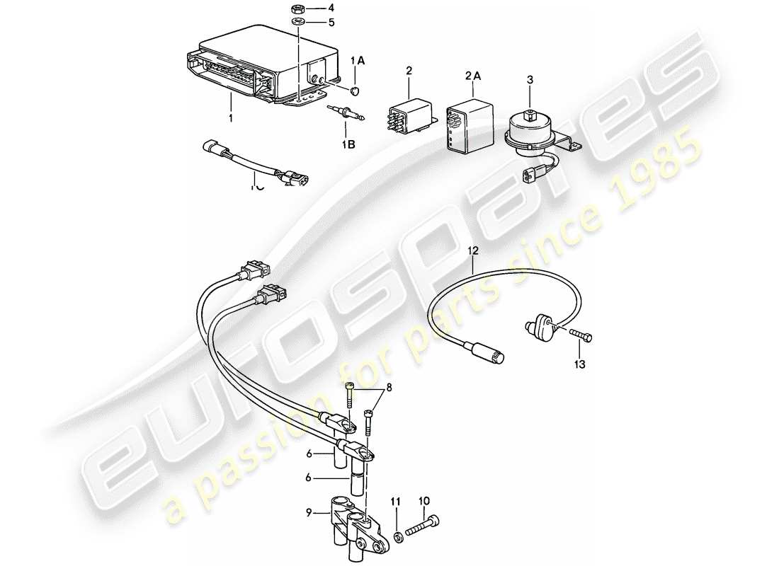 porsche 1986 (911) électricité du moteur 3 - informations techniques - 1/85 gr. 2 diagramme de pièce