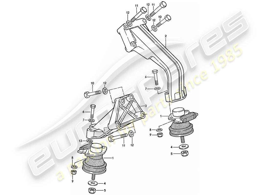 porsche 1987 (924s) suspension moteur schéma des pièces