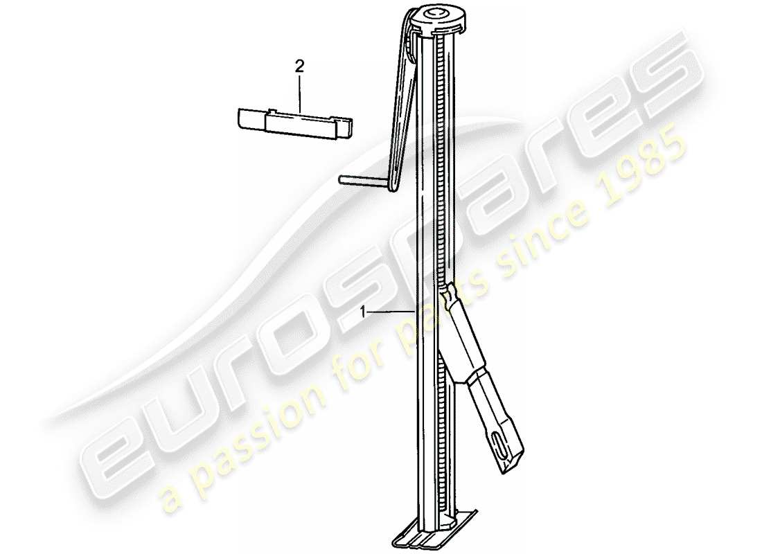 porsche 1988 (911) modèle spécial - conception à nose plate - jack - accessoires schéma des pièces