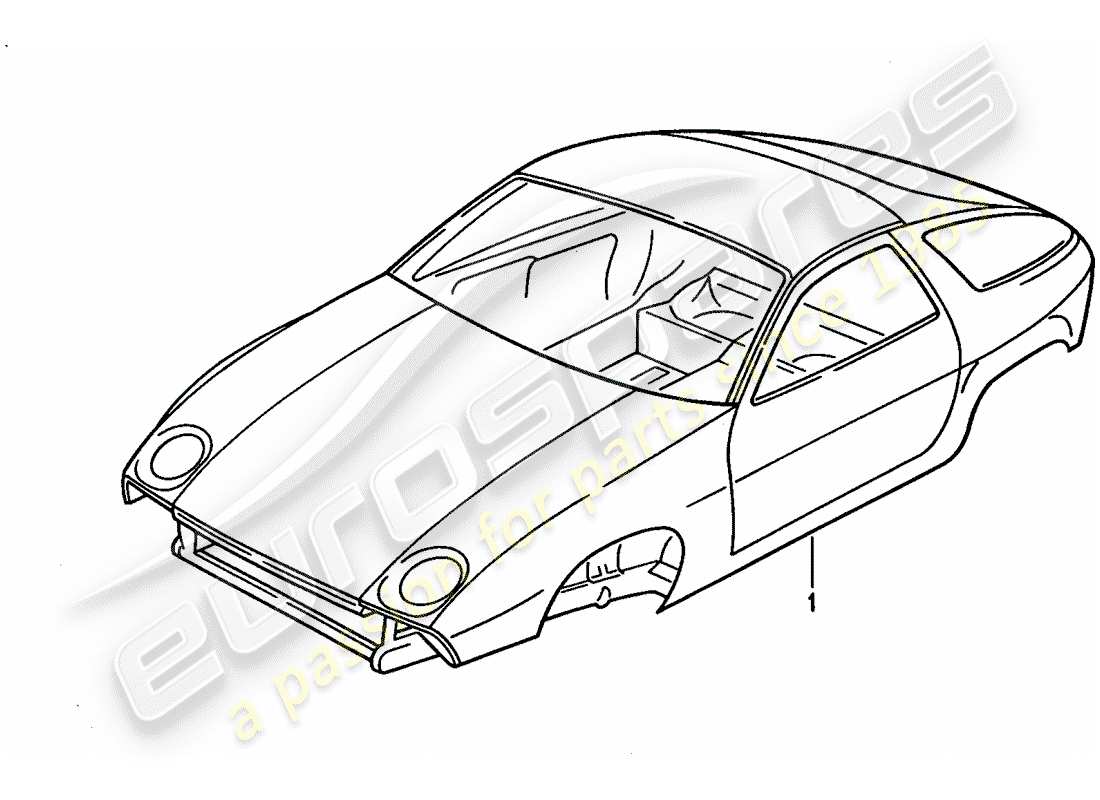 porsche 1994 (928) carrosserie schéma des pièces