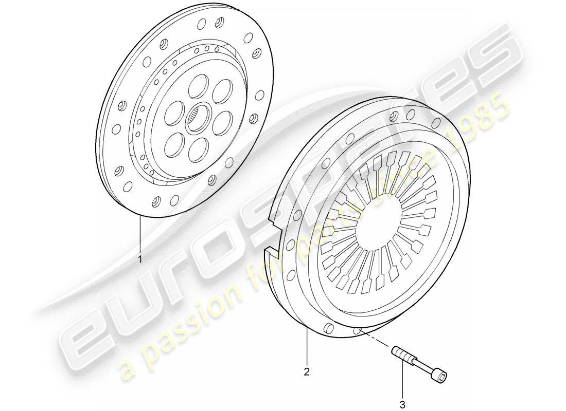 porsche 2008 (997-1 turbo / gt2) embrayage schéma des pièces