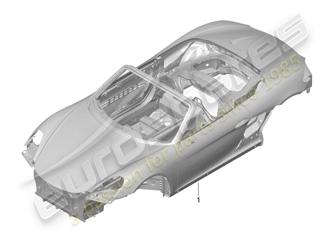 porsche 2014 (981 boxster) carrosserie schéma des pièces