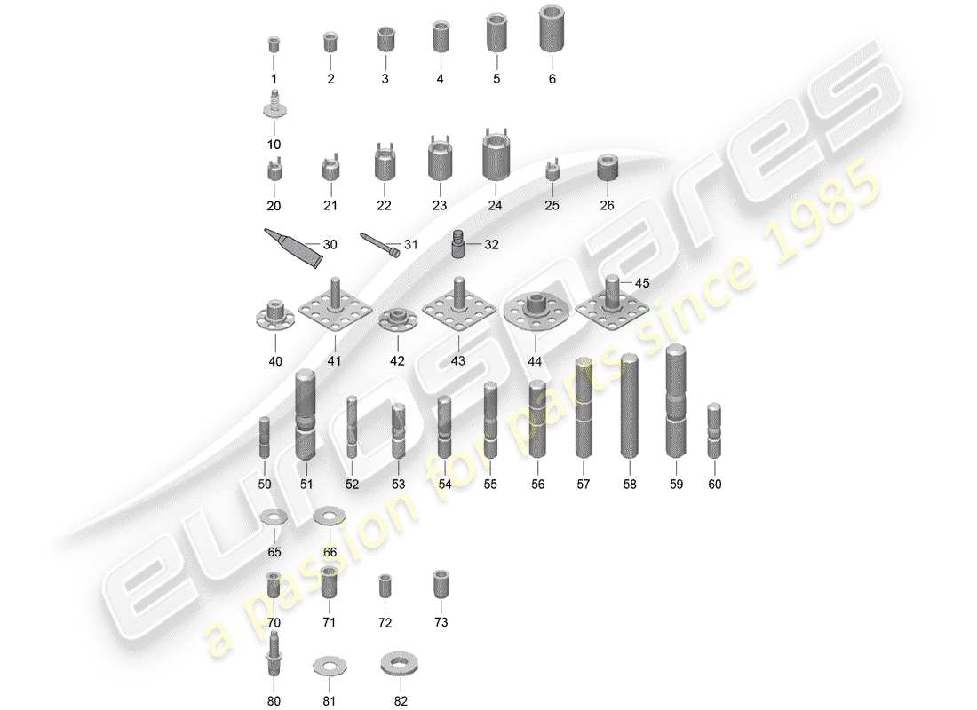 porsche 2015 (918 spyder) réparation de filetage schéma des pièces