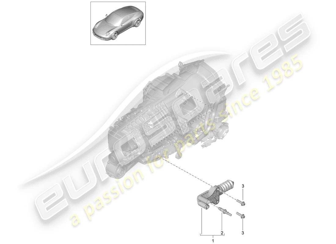 porsche 2012 (991-1) débrayage schéma des pièces