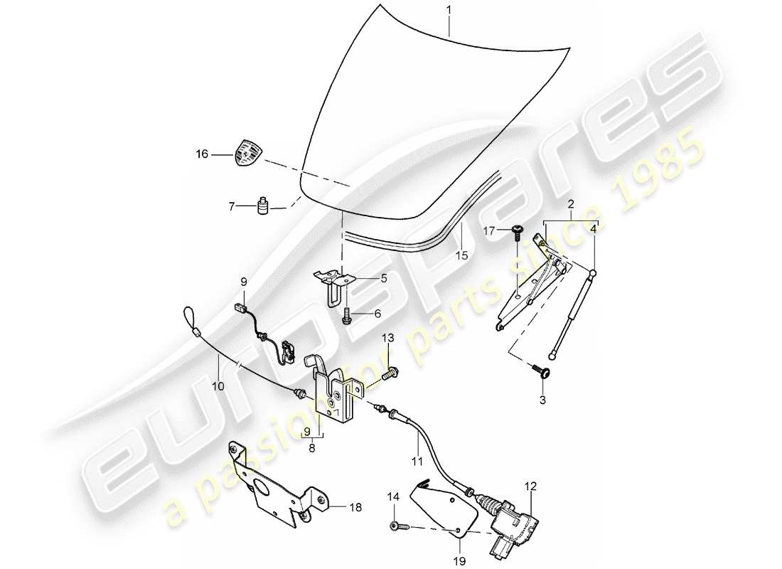 porsche 2004 (carrera gt) couverture diagramme de pièce