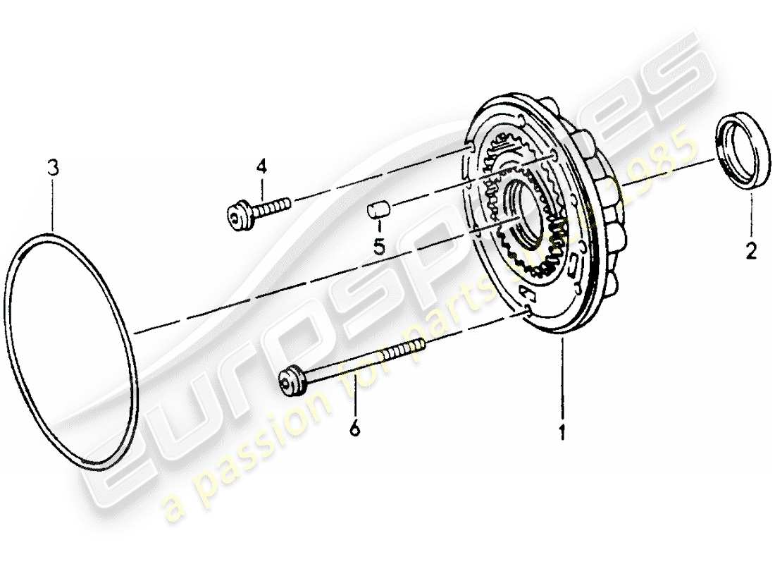 porsche 1989 (964) tiptronic - pompe à huile schéma des pièces
