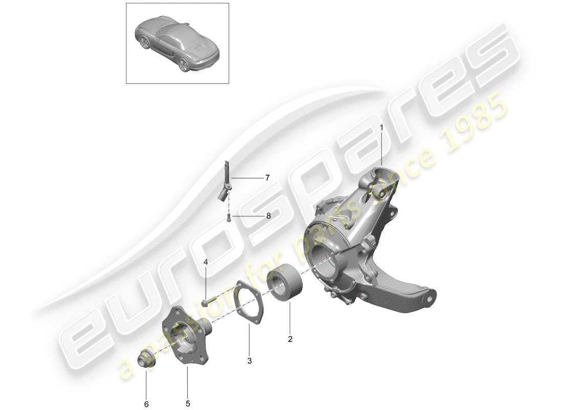 porsche 2015 (981 boxster) essieu arrière schéma des pièces