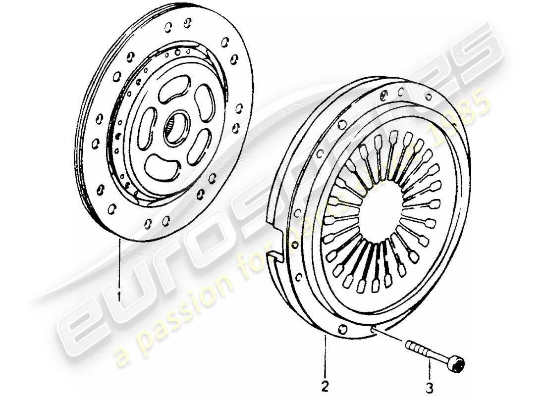 porsche 1989 (964) embrayage - d - mj 1990>> schéma des pièces