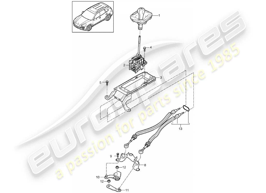 porsche 2014 (cayenne e2 92a) contrôle des transmissions schéma des pièces
