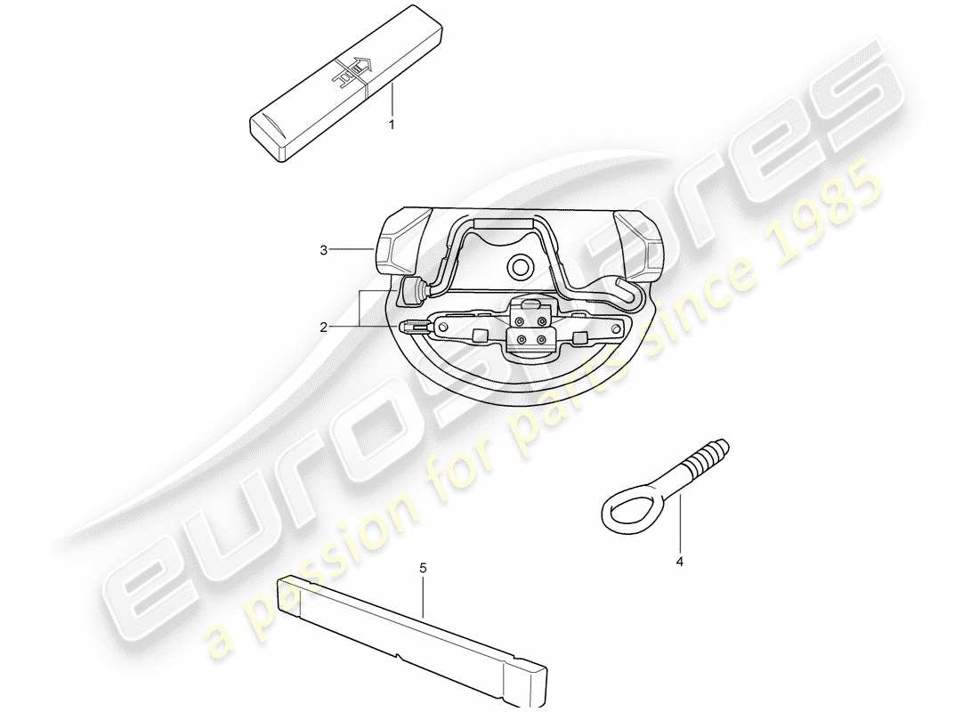 porsche 2013 (997-2 turbo / gt2 rs) outil schéma des pièces