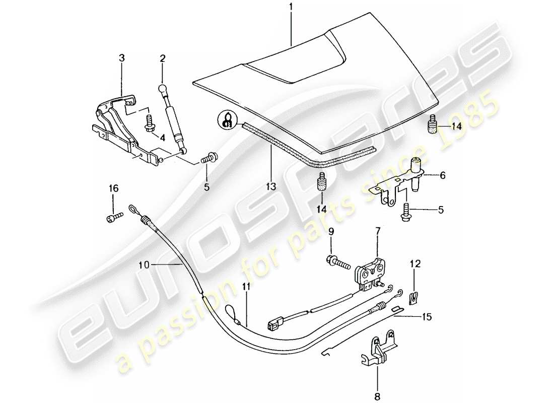 porsche 2002 (986 boxster) couverture schéma des pièces