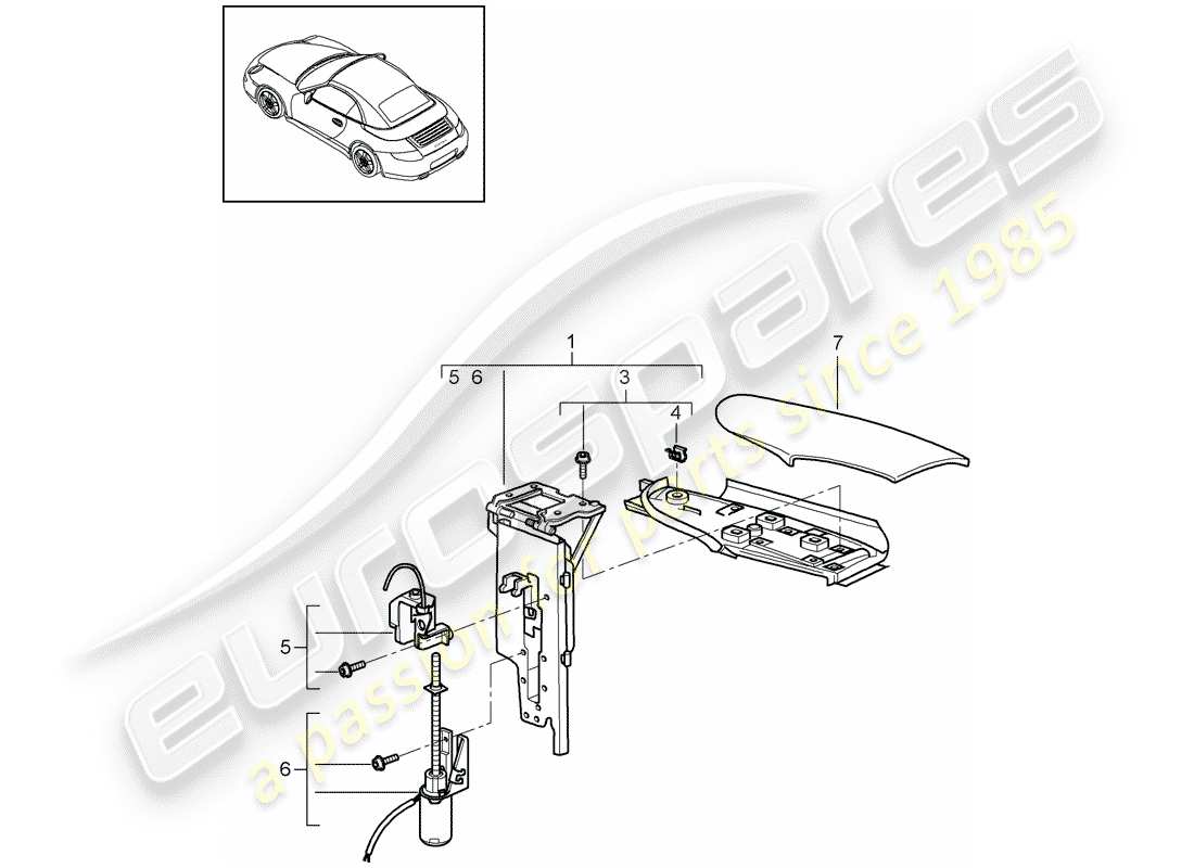 porsche 2012 (997-2) diagramme de pièce flap