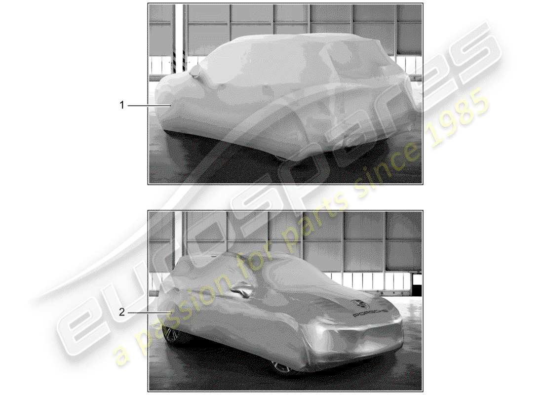 porsche 2013 (tequipment cayenne) couverture schéma des pièces