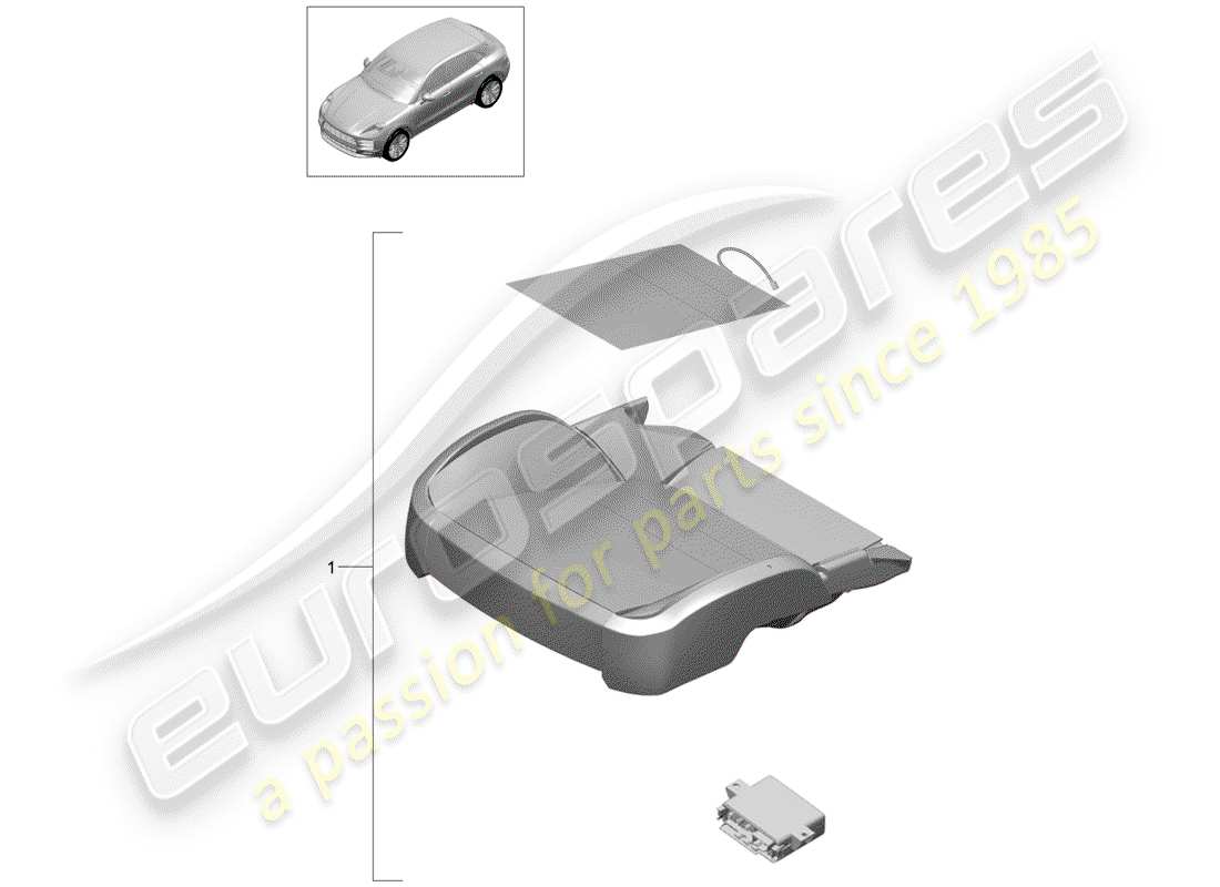 porsche 2019 (macan) trousse de réparation schéma des pièces
