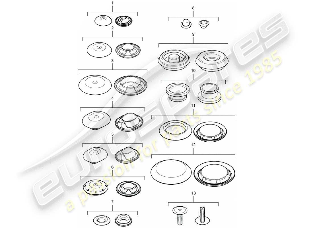porsche 2015 (panamera 970) diagramme de pièce de prise