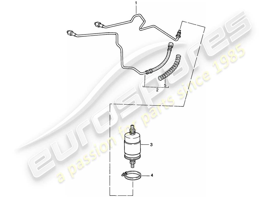 porsche 1987 (911) système de carburant schéma des pièces
