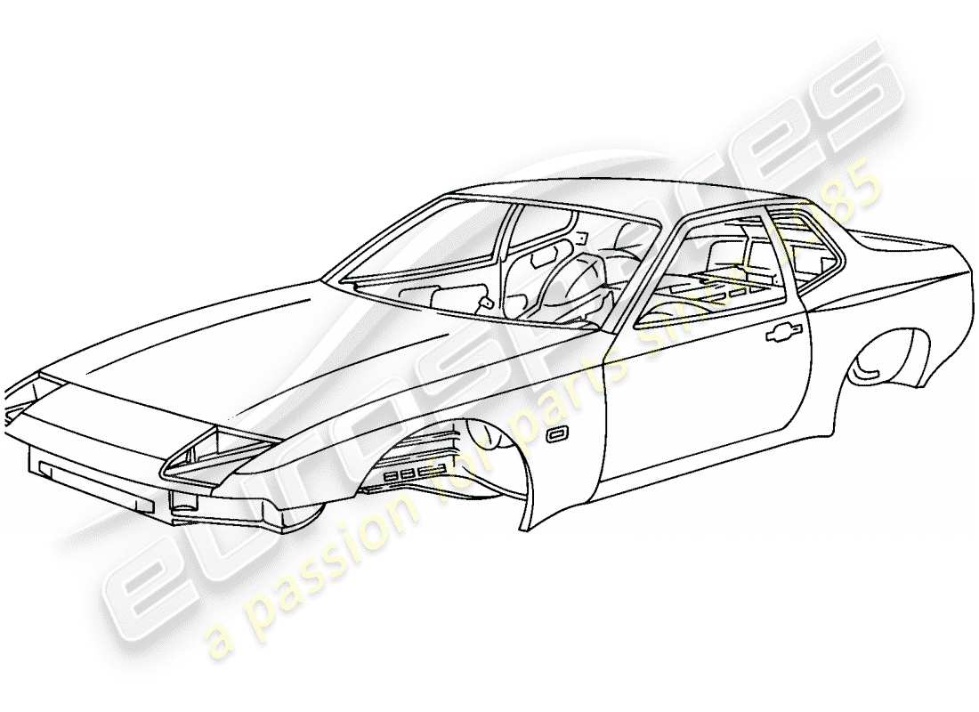 porsche 1986 (944) carrosserie diagramme de pièce