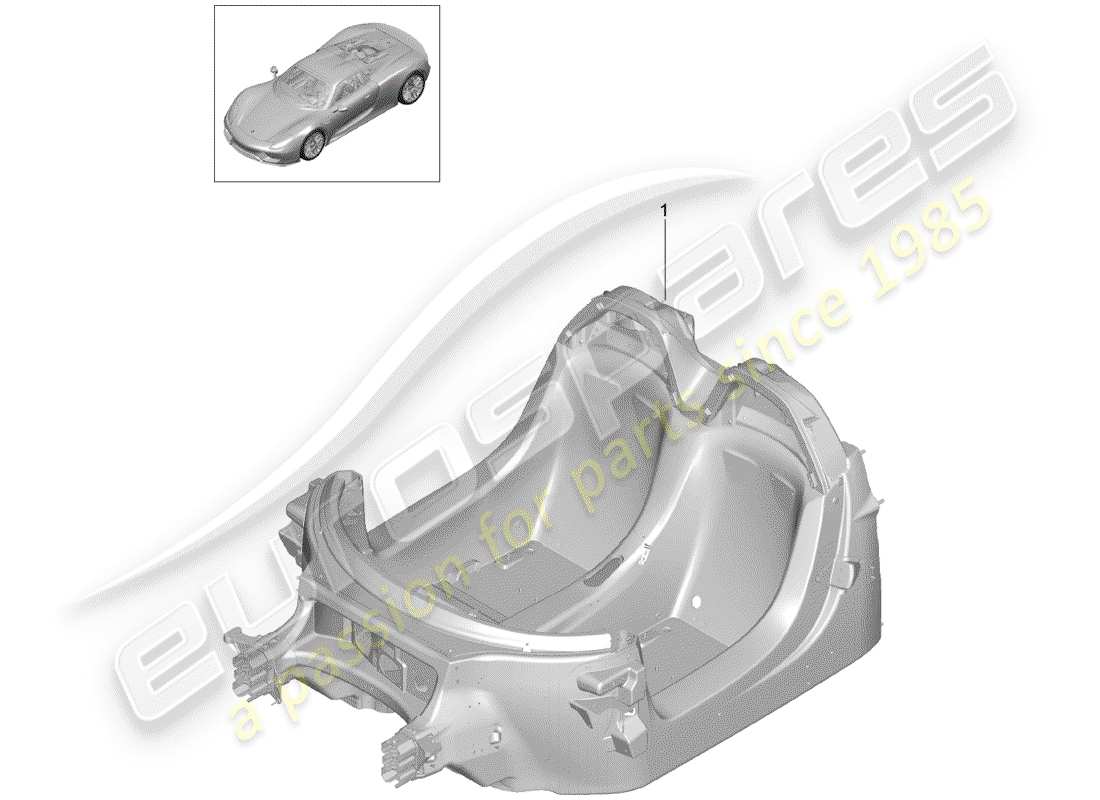 porsche 2015 (918 spyder) monocoque schéma des pièces