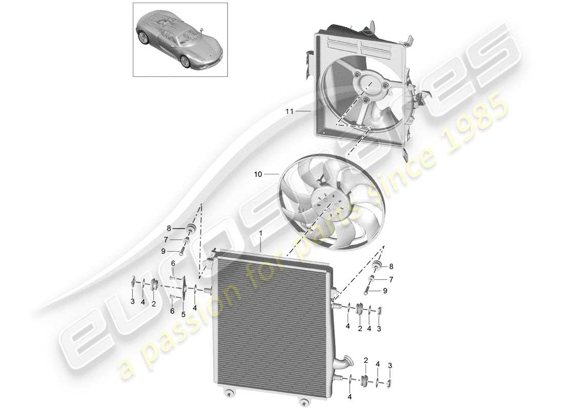porsche 2015 (918 spyder) lubrification du moteur schéma des pièces