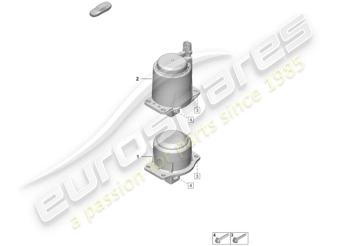porsche 2019 (992-1) attaque de levage du moteur schéma des pièces
