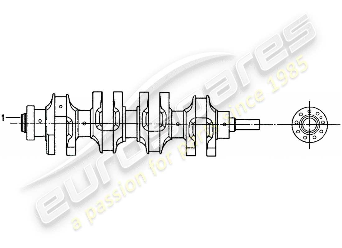 porsche 1993 (refurbished and exchange catalogue) diagramme de pièce de vilebrequin