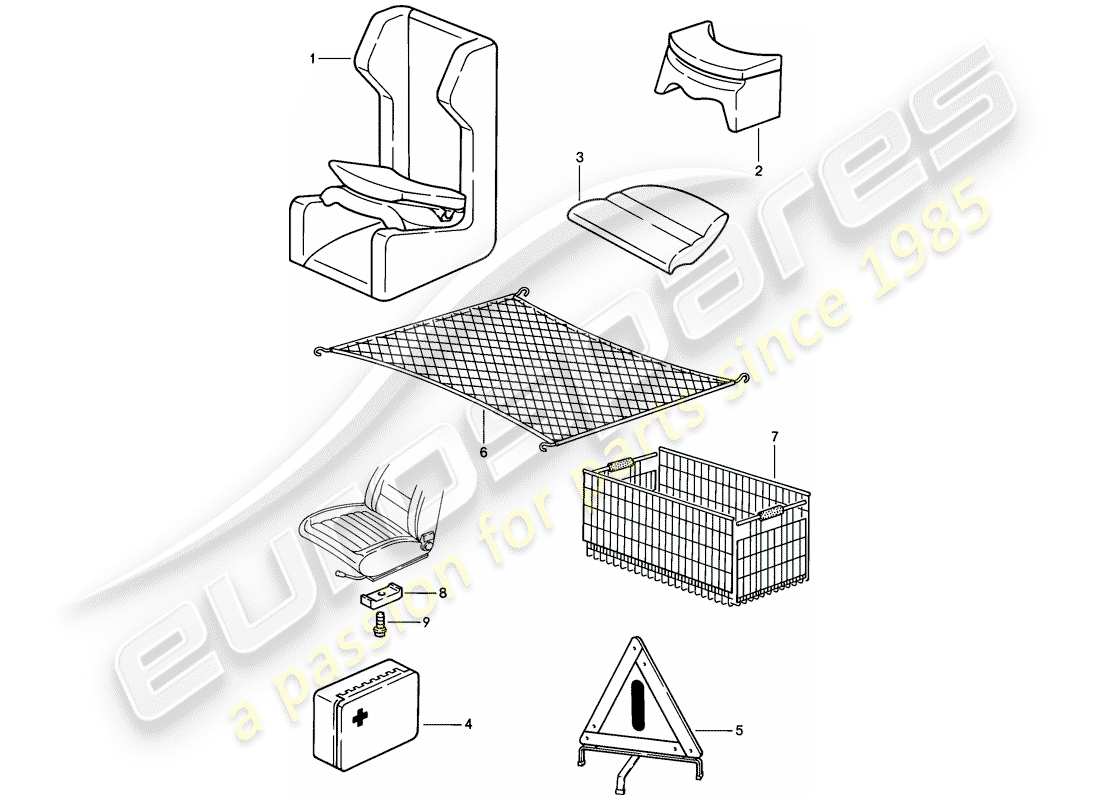 porsche 1983 (928) accessoires schéma des pièces