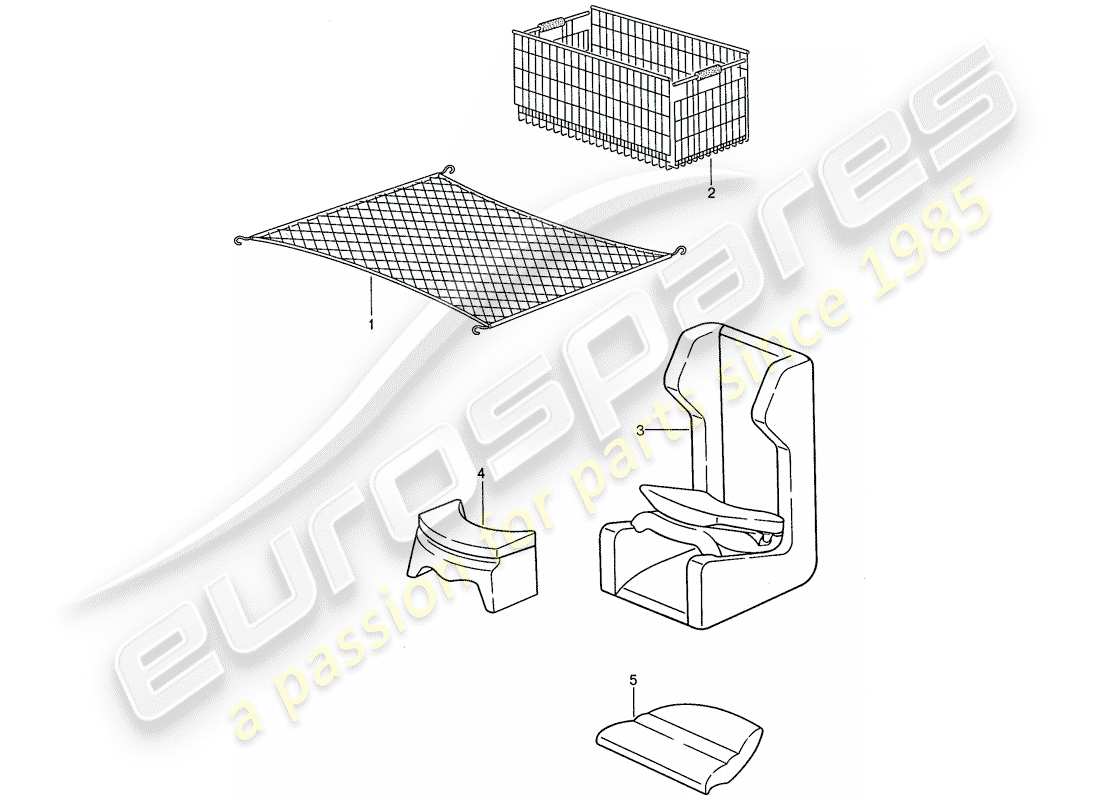 porsche 1990 (944) accessoires schéma des pièces