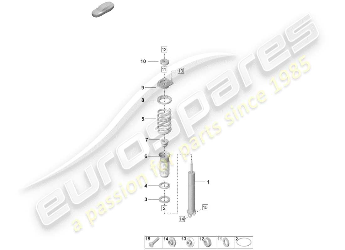 porsche 2019 (992-1) pièce de suspension complète schéma des pièces