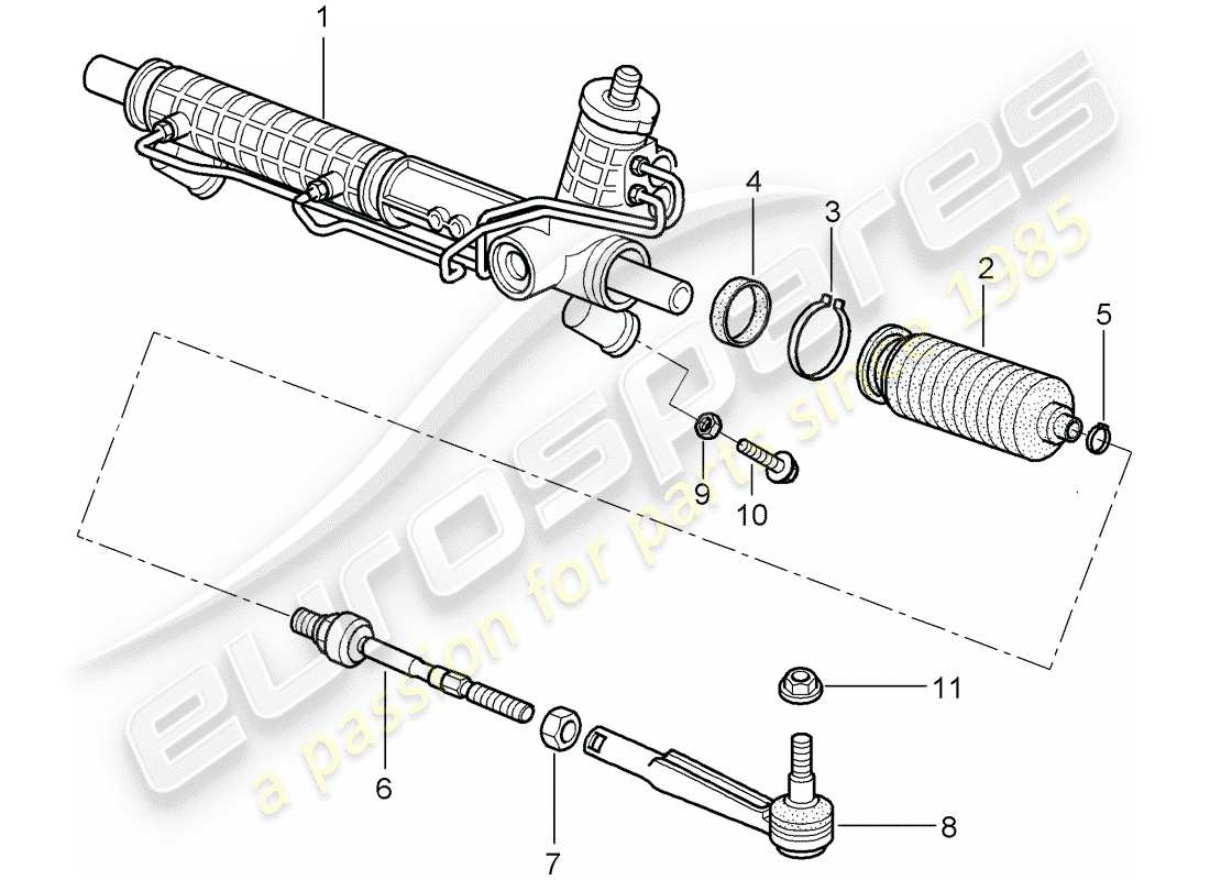porsche 2009 997-2 turbo / gt2 direction assistée schéma des pièces