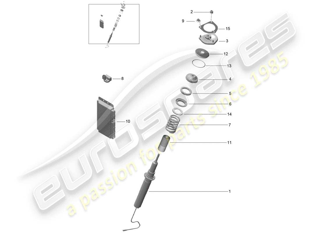 porsche 2020 (991-2 r/gt3/rs) amortisseur de vibrations schéma des pièces
