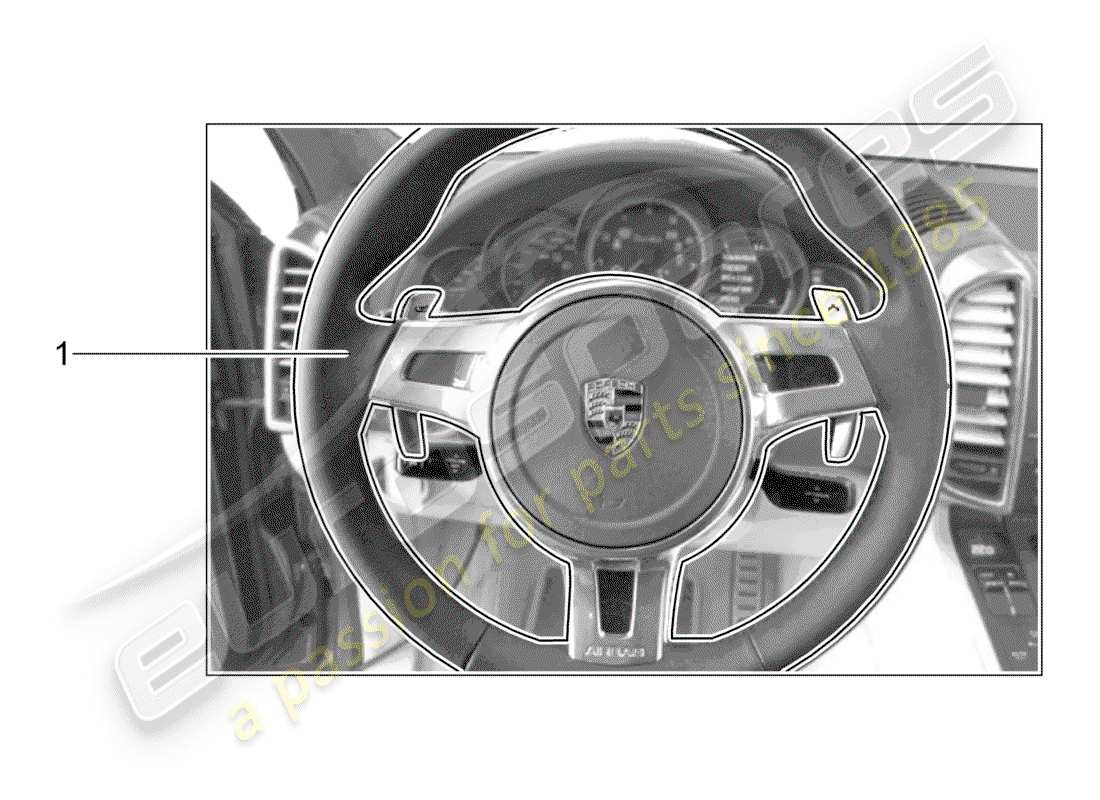 porsche 2012 (tequipment cayenne) volant sport schéma des pièces