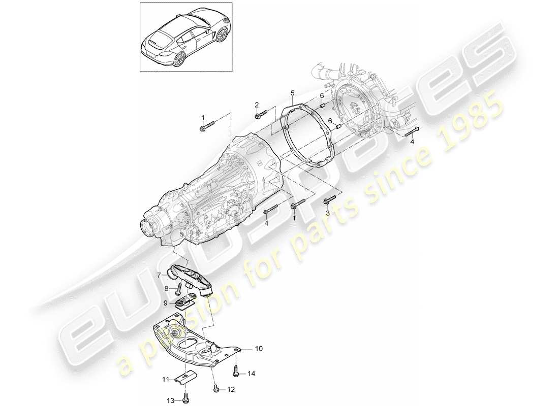 porsche 2013 (panamera 970) pièces de montage pour moteur et schéma des pièces