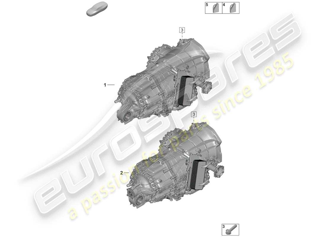 porsche 2019 (992-1) 8-speed schéma des pièces de la boîte de vitesses à double embrayage