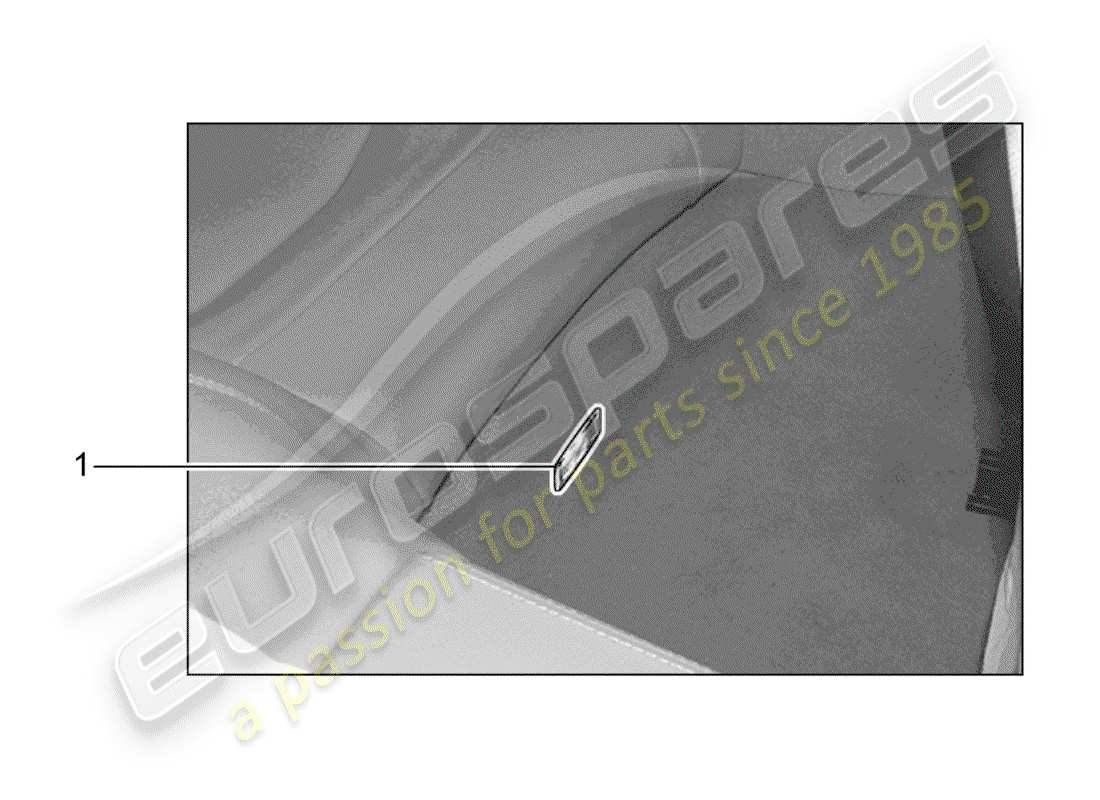 porsche 2012 (tequipment 98x/99x) éclairage au niveau des pieds schéma des pièces