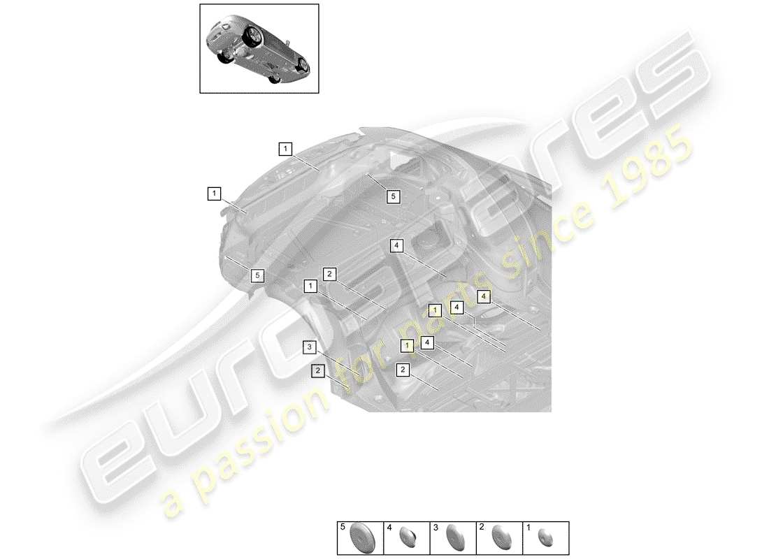 porsche 2017 (panamera 971-1) diagramme de pièce de prise