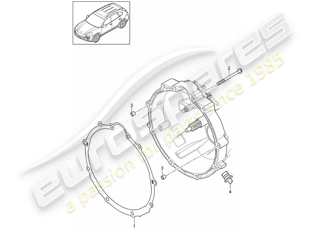 porsche 2016 (cayenne e2 92a) pièces de montage pour moteur et schéma des pièces