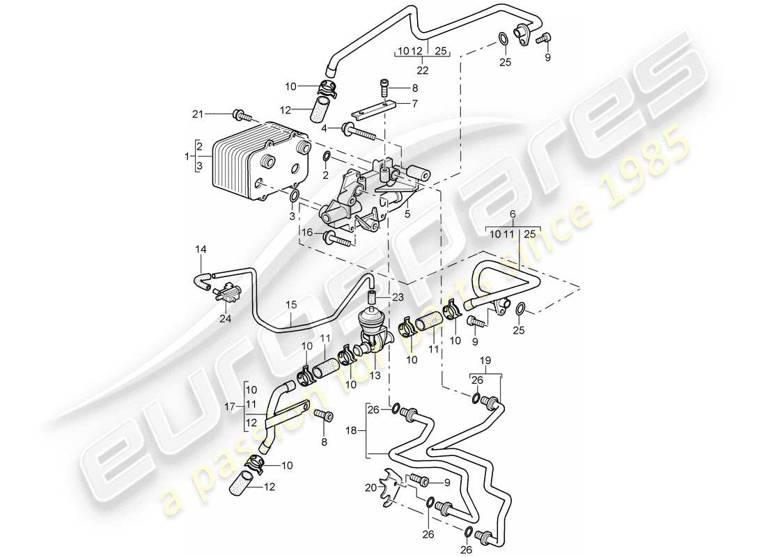 porsche 2007 (987 cayman) schéma des pièces tiptronic