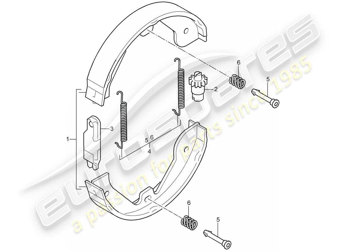 porsche 2009 (cayenne e1 9pa) fonctionnement à pied. frein à main schéma des pièces