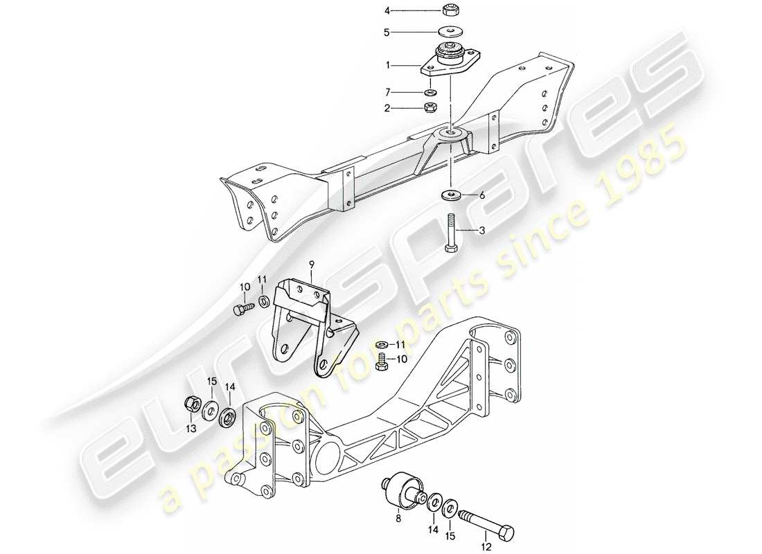 porsche 1987 (959) suspension de transmission schéma des pièces