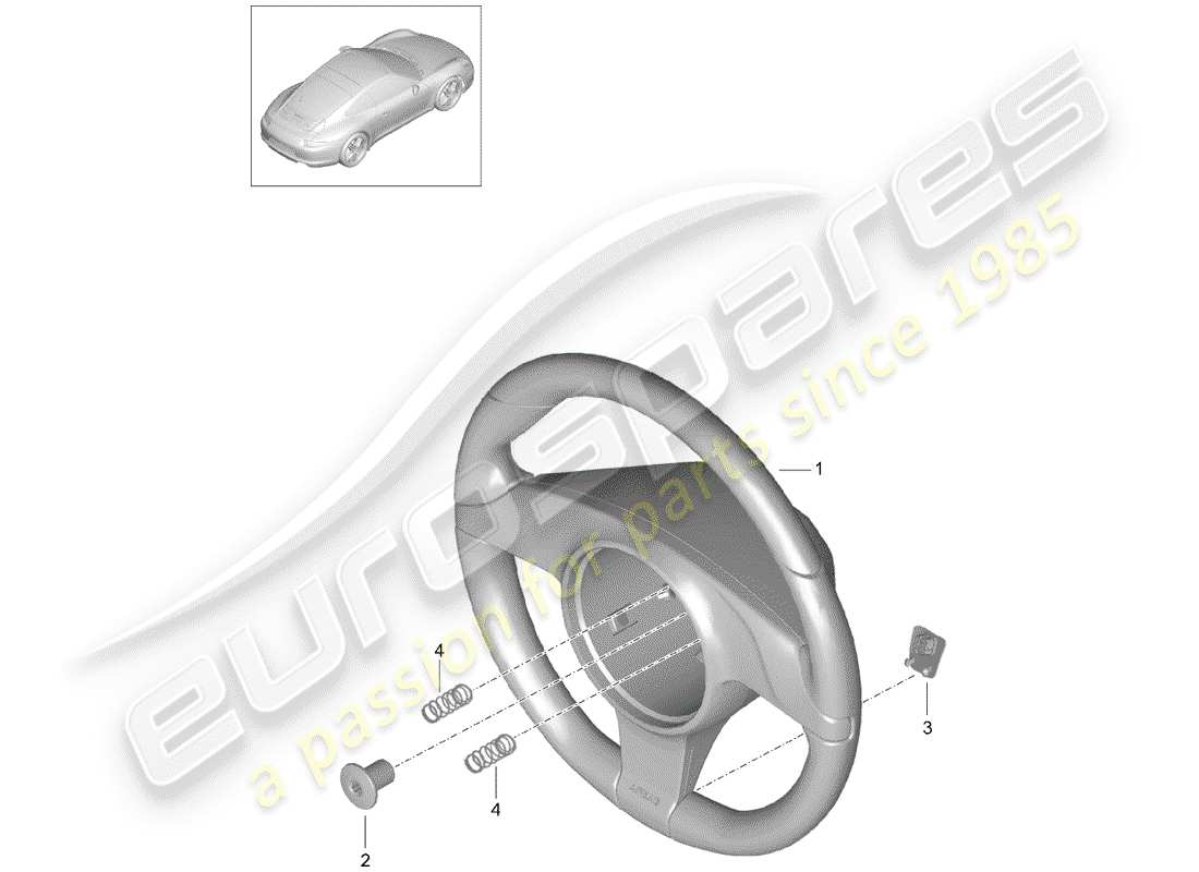porsche 2013 (991-1) volants schéma des pièces