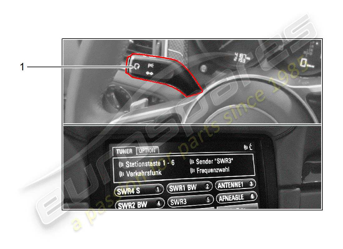 porsche 2016 (tequipment macan) sélection de la langue schéma des pièces