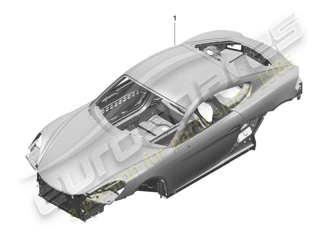 porsche 2018 (718 cayman) carrosserie diagramme de pièce