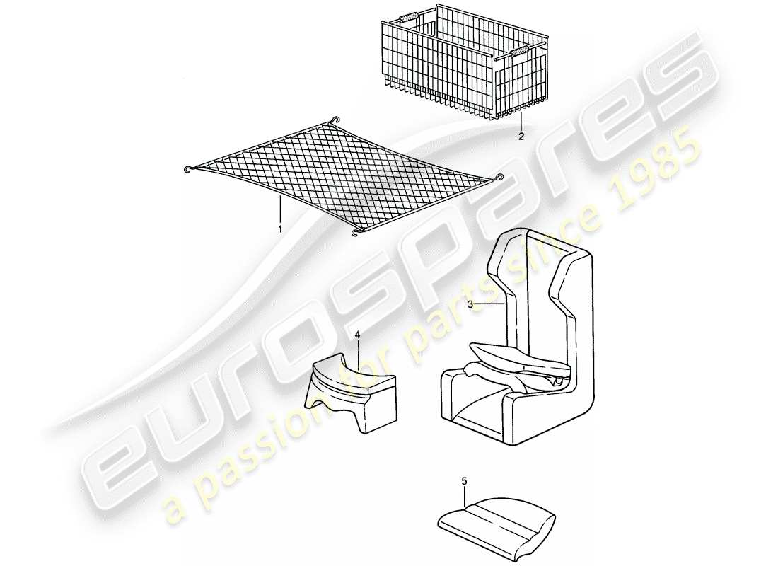 porsche 1986 (944) accessoires schéma des pièces