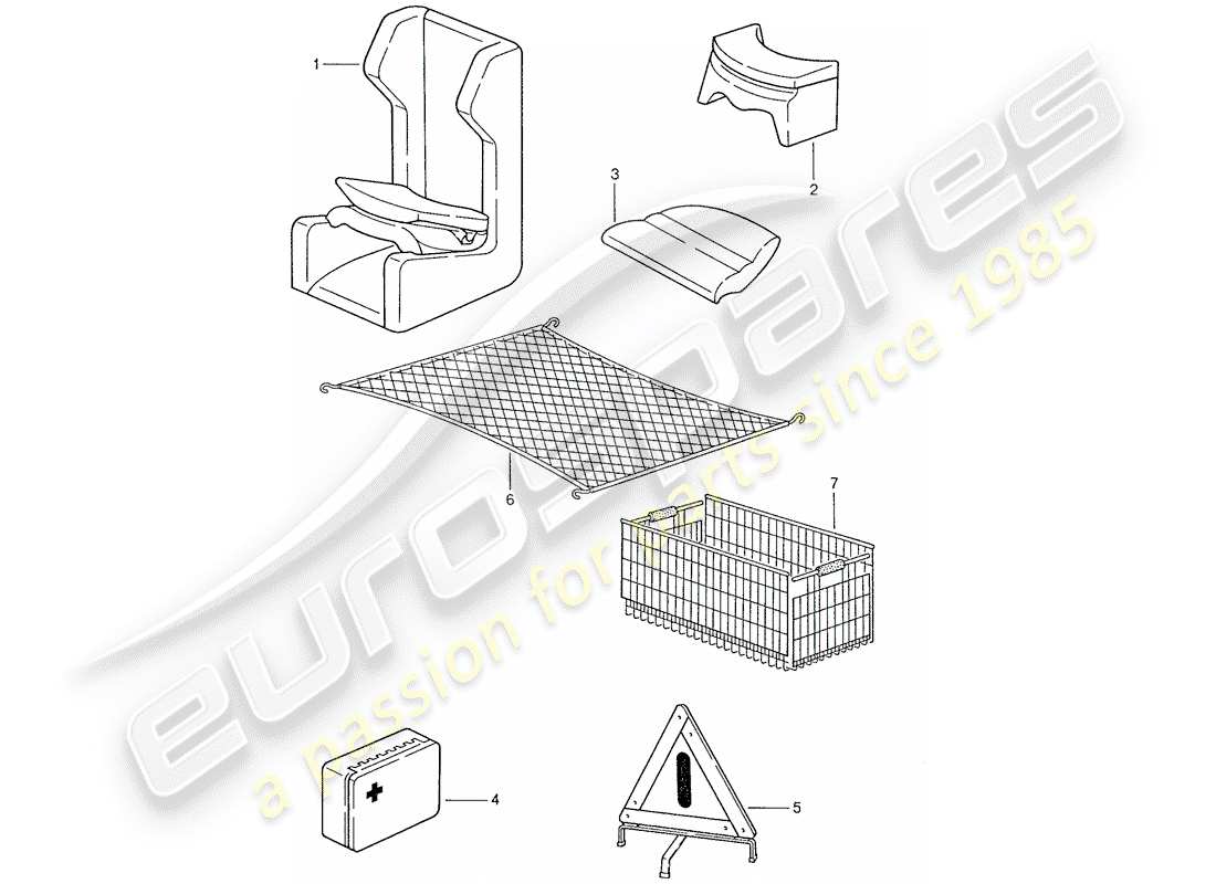porsche 1990 (928) accessoires schéma des pièces