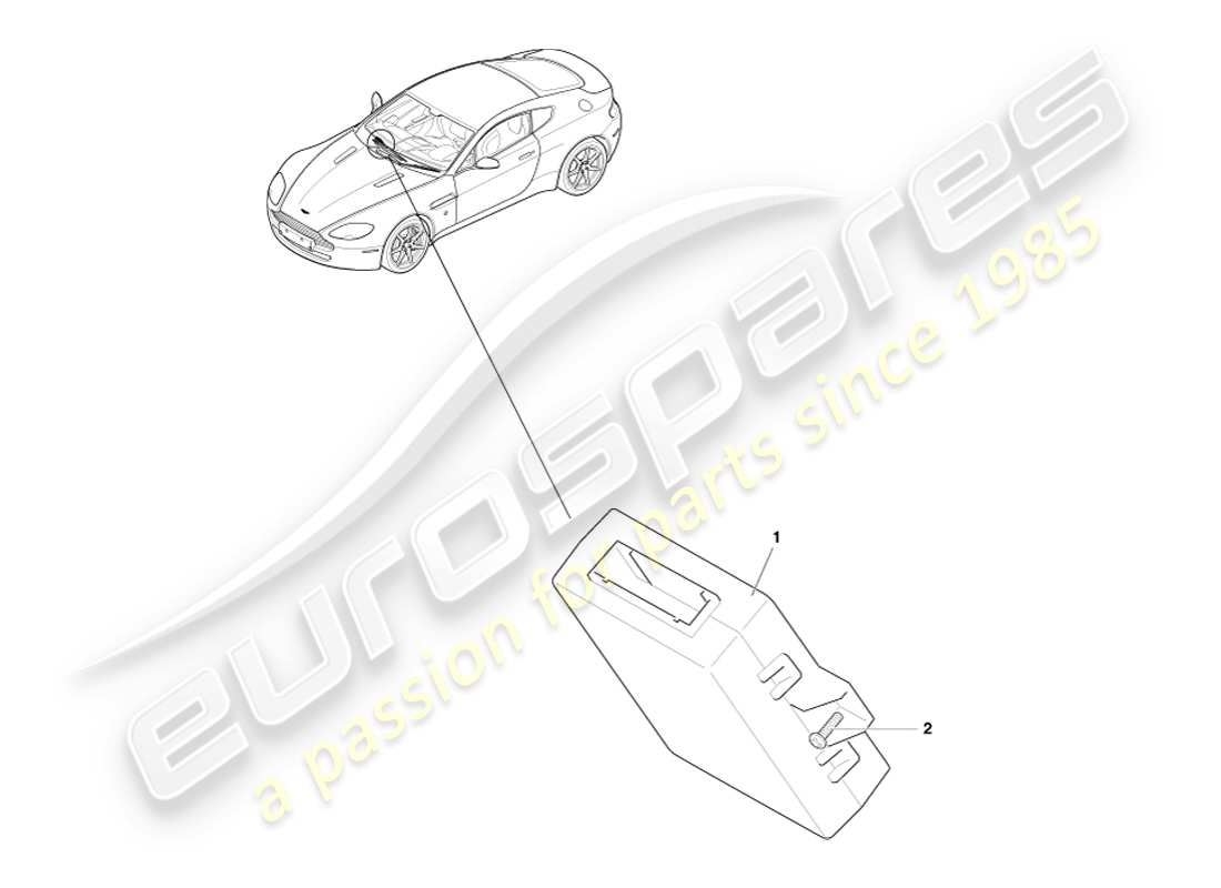 aston martin v8 vantage (2007) schéma des pièces du contrôleur de niveau des phares
