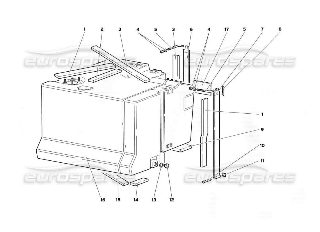 lamborghini diablo sv (1999) système d'alimentation en carburant (avec code d'adaptateur 0062001647 voir tableau 62.02.00) (pour les voitures sans insertion rapide de carburant) schéma des pièces
